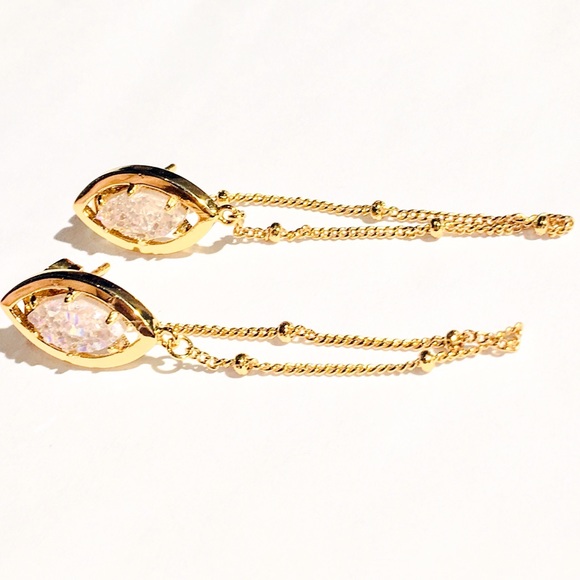Marcia Moran Jewelry - Marcia Moran Emmi Marquise white stone earrings
